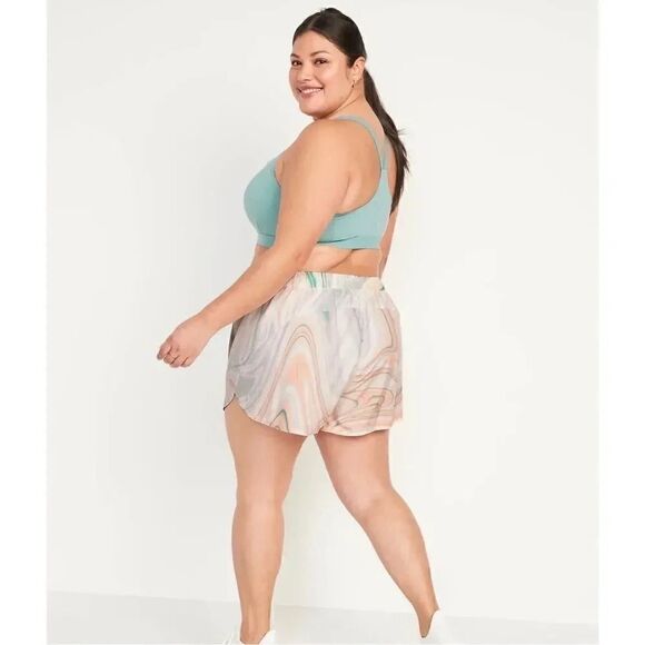 Old Navy Mid-Rise StretchTech Swirl Pop Dolphin-Hem Run Athletic Shorts SZ XXL - Picture 4 of 13